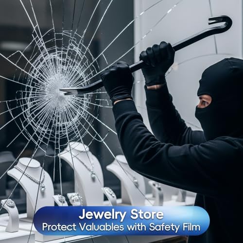 DUOFIRE Security Safety Shatterproof Window Film 8 Mil Clear 35.4x78.7in - Image 2