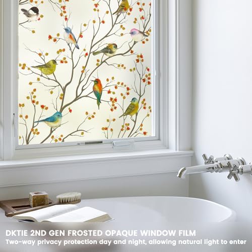 DKTIE Frosted Window Privacy Cling Film Included Tools 23.6in X 118.1in - Image 3