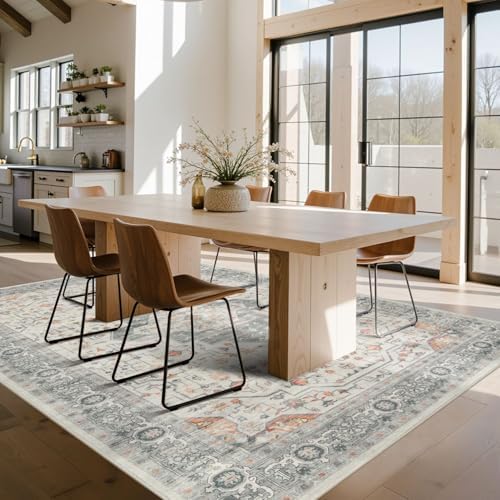 Rugxara 5X7 Taupe Washable Area Rug for Living Room - Image 4