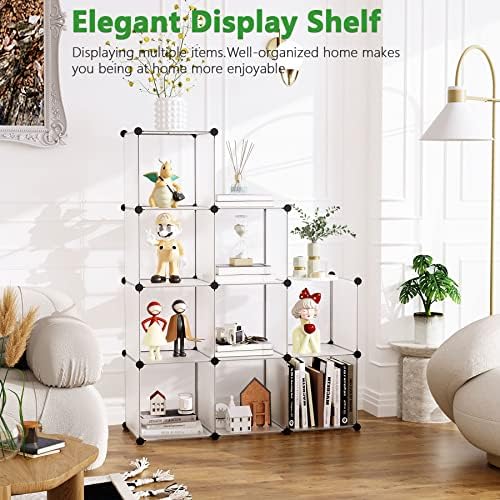 C&AHOME Cube Storage Organizer, 9-Cube Bookcase, Closet Cabinet White - Image 2