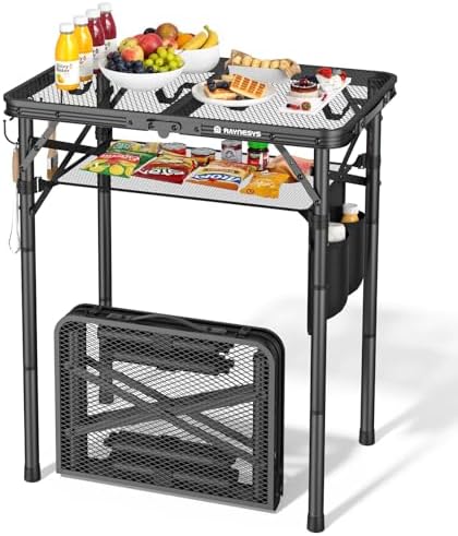 Raynesys Portable Folding Grill Table for Outside for Picnic, Camping by Raynesys