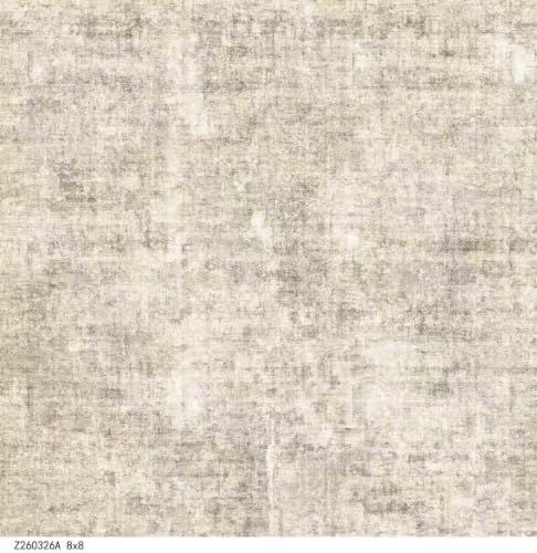 8x8 Square Area Rug Living Room – Non-Slip Washable Large Floor Carpet for Bedroom Dining Room Playroom Room – Modern Abstract Neutral Thin Low-Pile Big Indoor Rug (Warm-Beige) by ZHXXUJ