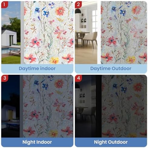 ADD.HERES Rainbow Window Privacy Film, Stained Glass Cling, 17.5" x 78.7" - Image 4