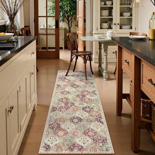 Lahome Moroccan Hallway Runner, 2x6 Kitchen Runner Rug Non Skid Washable - Image 2
