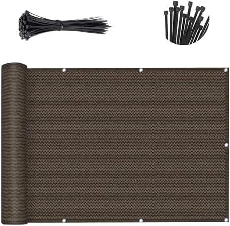 SUNNY GUARD 3.3' x 26' Balcony Privacy Screen, HDPE Patio Railing Cover Fence - Image 2