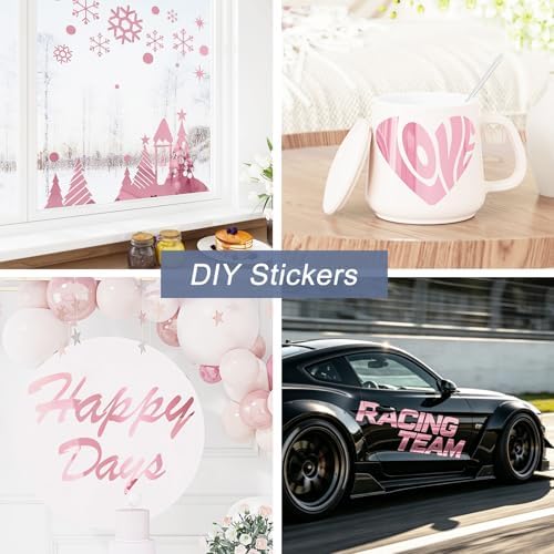 WESTICK Rose Gold Permanent Vinyl Glossy Mirror Contact Paper Peel and Stick Mirror Wallpaper Self Adhesive Reflective Metallic Vinyl Roll for Fridge Wrap DIY Home Decor Craft Shelf Liner 15.8” x 80” - Image 3