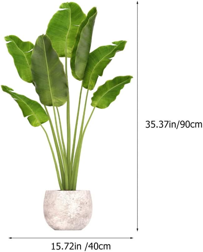 VOSAREA Green Plant Wall Decal Peel and Stick – 3D Realistic Potted Plant Wall Sticker – Removable Waterproof Greenery Stickers & Murals for Bedroom Living Room Office (35.37X15.72Inch) - Image 2