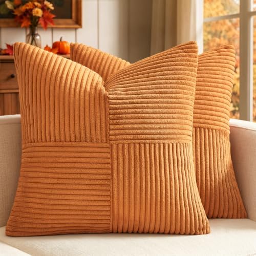MIULEE Fall Burnt Decorative Throw Pillow Covers for Couch 18x18 Inch by MIULEE