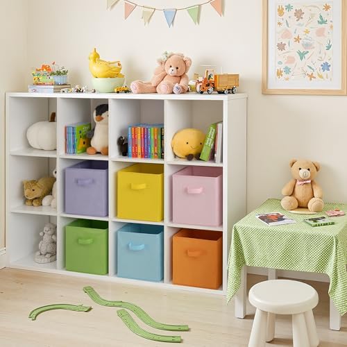 Cupic Cupid 6-Pack 11x11 Cube Storage Bins, Fabric Bins, Pastel Colors - Image 4