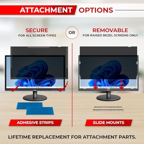 SightPro 23.8 Inch 16:9 [2 Pack] Computer Privacy Screen Filter for Monitor - Privacy Shield and Anti-Glare Protector - Image 4