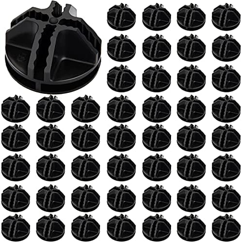 Jovitec 48 Pieces ABS Cube Connectors for Wire Storage Organizer, Black by Jovitec