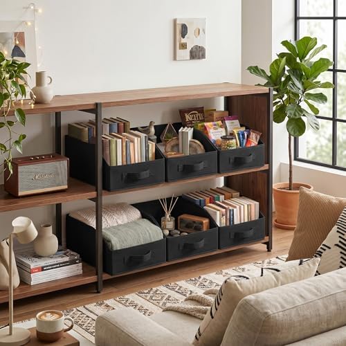 GRANNY SAYS Trapezoid Closet Organizers, 10" Lx15¾Wx6¾H, Black, 6-Pack - Image 4