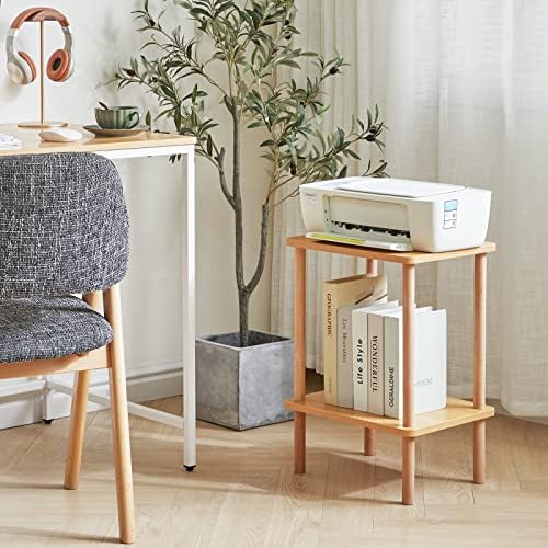 IBUYKE 2-Tier Side Table, Wood End Table, Natural UWST002N - Image 4