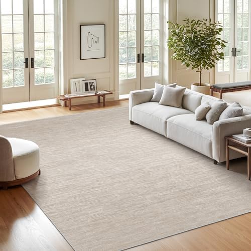 Valenrug Washable Rugs 5x7, Non Slip Large Area Rugs for Living Room, Beige by Valenrug