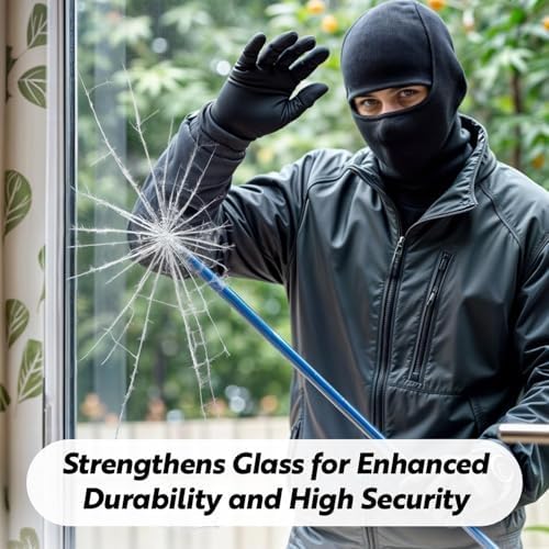 DUOFIRE Security Safety Shatterproof Window Film 4 Mil Clear 35.4x157.4in - Image 2