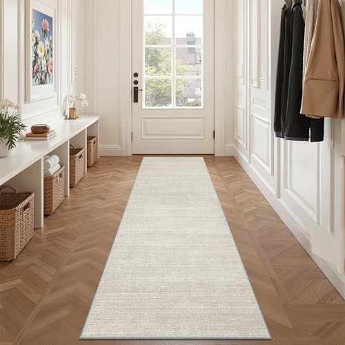 Valenrug 2x8 Runner Rug Non Slip, Washable Rug Runners for Hallways, Beige by Valenrug