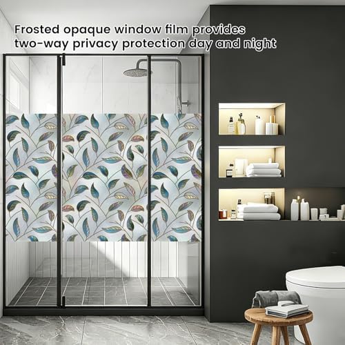 DKTIE Static Cling Decorative Window Film Privacy Film 35.4'' x 118.1'' - Image 4
