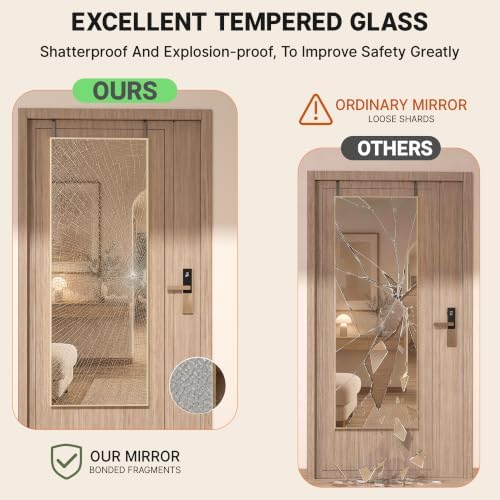Hasipu Door Mirror Full Length, 56 x 16 Inch Full Body Wall Mirror Over The Door Hanging Mirror for Bedroom, Living Room, Cloakroom - Image 4