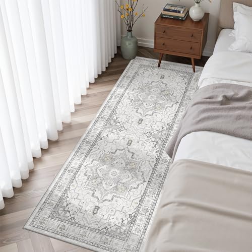 Madane Hallway Runner Rug 2x5 Washable Entry Rugs Non-Slip, Grey - Image 2