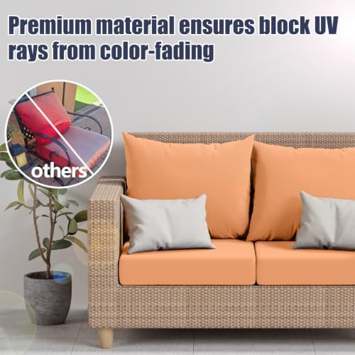 8Pcs Outdoor Cushion Covers, Stretch Patio Furniture Couch Chair Slipcovers - Image 6