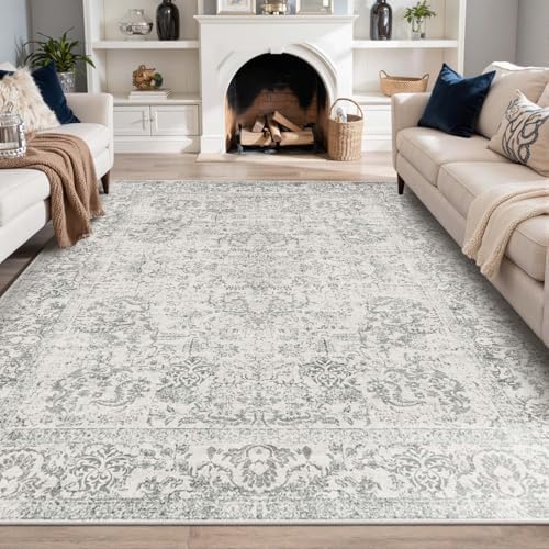 Rugxara 6x9 Washable Grey Area Rug for Living Room by Rugxara