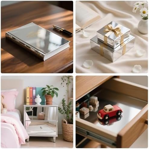Flexible Wall Mirror Tape Stickers Mirrored Contact Paper 23.6“ x 196.8" - Image 5