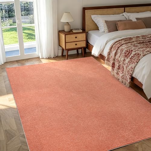 4x6 Orange/White Area Rug Non-Slip Washable Soft for Bedroom Living Room - Image 2