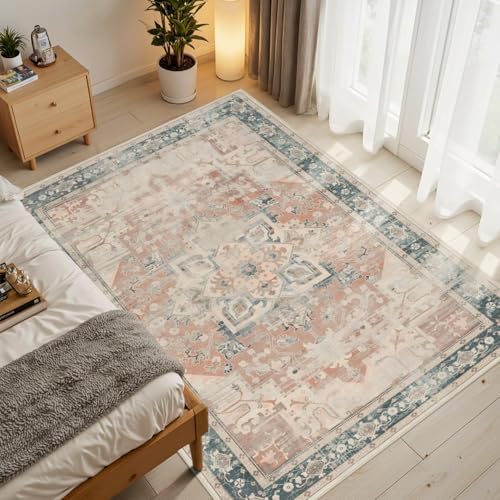 Rugxara 3x5 Entryway Rug, Vintage Boho Bedroom Area Rug by Rugxara