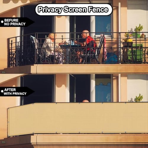 3'x12' Balcony Privacy Screen Apartment Patio Privacy Fence Screen - Image 4