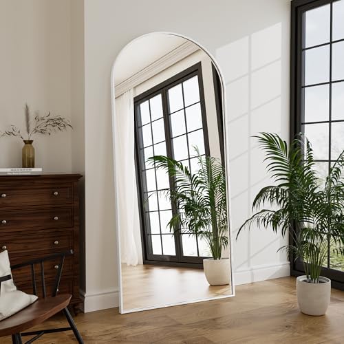 Rowjut Large 76"x34" Arched Full Length Mirror White Floor &Standing for Bedroom&Living Room&Wall Mounted Mirror Full Body Mirrors Hanging or Leaning. - Image 4