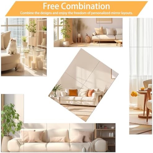 Acrylic Mirror Sheet for Wall, 15.7" x 19.6" x 2Pcs - Image 5