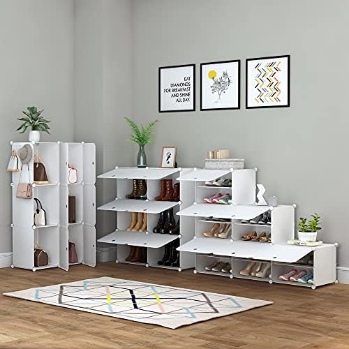 HOMIDEC Shoe Rack Organizer 24 Pair Modular Shoe Storage Cabinet for Closet - Image 4