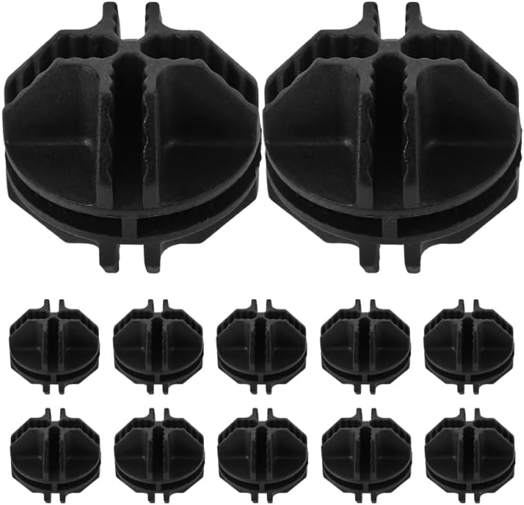 Luxshiny 12 Pack Modular Cube Connectors for Wire Grid Panels, Black by Luxshiny