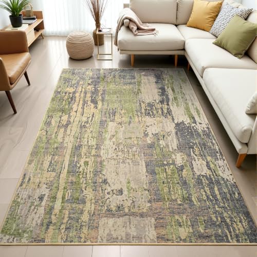 Toneed 4x6 Washable Non Slip Abstract Area Rugs for Bedroom Living Room - Image 5