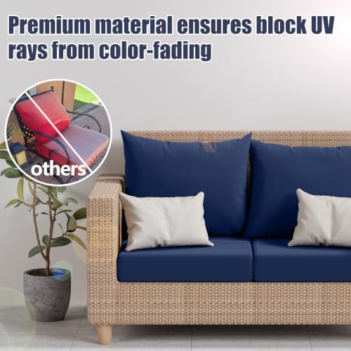 8Pcs Outdoor Cushion Covers, Stretch Patio Furniture Couch Chair Slipcovers - Image 3