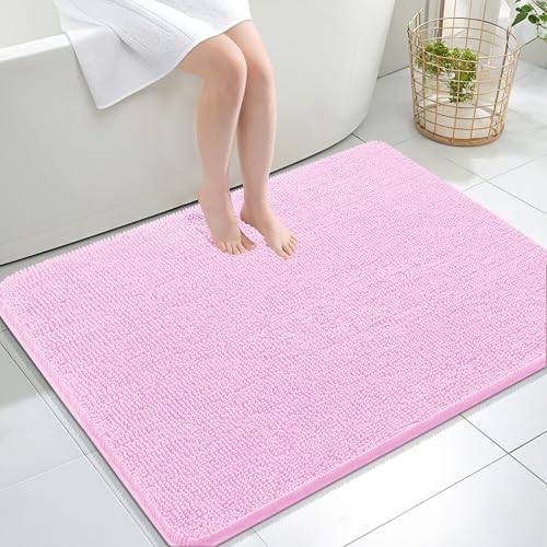 OLANLY Large Bathroom Rugs 40x32, Extra Soft Absorbent Chenille Bath Rugs by OLANLY