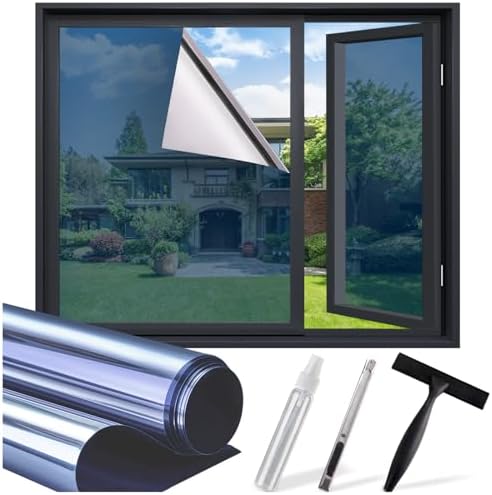 SUNBABY Window Privacy Film, One Way Mirror & Heat Blocking, 35.4"x78.7" by SUNBABY
