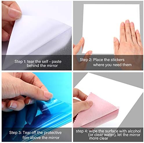 Zonon 10 Pieces Flexible Mirror Sheets Self Adhesive,6 X 6 Inches - Image 2