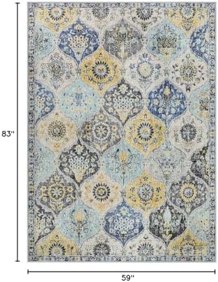 Lahome Moroccan Washable Area Rugs 5x7, 5x7 Rugs for Living Room Bedroom - Image 2