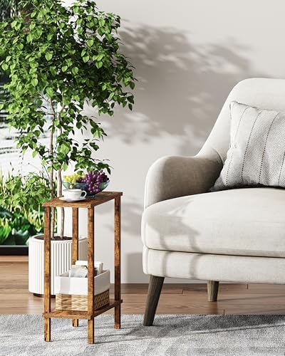 TUTOTAK Narrow Side Table, 2-Tier Small End Table for Couch - Image 7