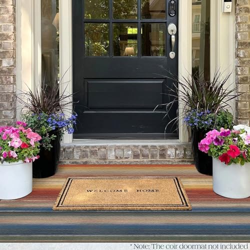 3x5 Ombre Entry Rug - Washable Indoor Outdoor Mats for Front Door - Image 4