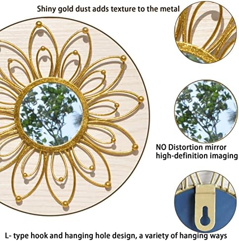 Mirror Wall Decor Gold Sunburst Mirrors Home Decoration Wall Art - Image 3