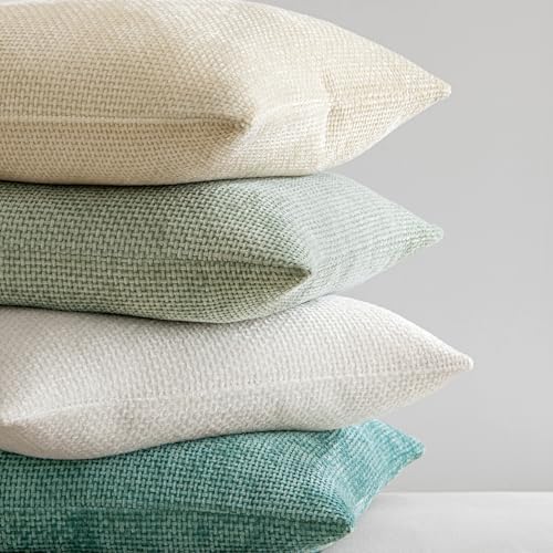 MIULEE Decorative Couch Throw Pillow Covers 20x20 Inch Light Green 2 Pack - Image 4