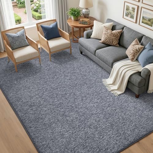 5x7 Grey Blue/White Area Rug Non-Slip Washable Soft for Living Room Bedroom by FinRe%CC%80cHome