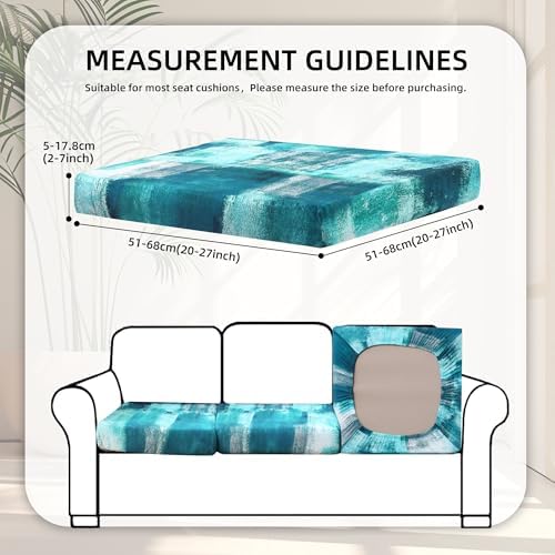 8 Pcs Outdoor Cushion Covers, Patio Sofa Cushion Covers Replacement - Image 2