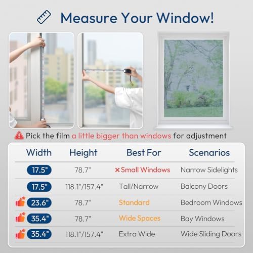 rabbitgoo Window Tint, One Way Privacy Film, Silver, 23.6" x 157.4" - Image 5