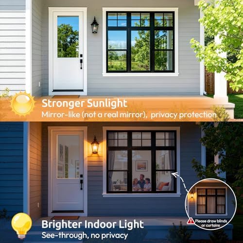 rabbitgoo Window Tint for Home with Tools, Blue Silver, 17.5" x 78.7" - Image 2