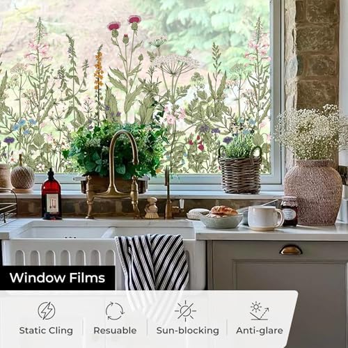 ADD.HERES Stained Glass Window Film, Window Film Decorative, 17.5 x 78.7 in - Image 4