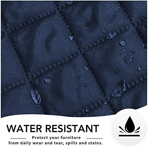 Easy-Going Reversible Couch Cover, Oversized Recliner, Navy/Navy - Image 4