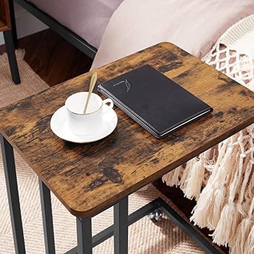 VASAGLE C Shape End Table for Couch or Sofa, Industrial Small Side Table - Image 5